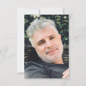 葬儀エレガント白黒写真ありがとう サンキューカード (裏面)