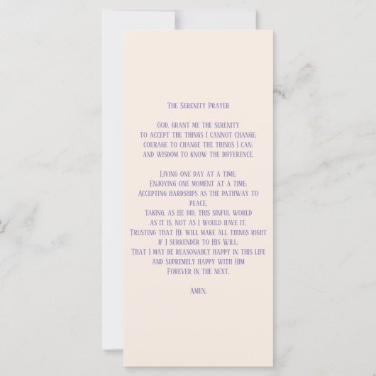 葬儀エレガント記念ブックマークカード (裏面)