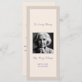 葬儀エレガント記念ブックマークカード (正面/裏面)