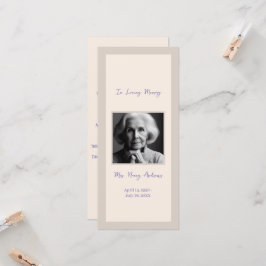 葬儀エレガント記念ブックマークカード