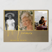 葬儀エレガント記念モダン4枚 箔招待状 (正面)