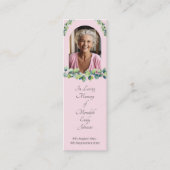 葬儀エレガント記念写真ブックマークカード スキニー名刺 (正面)