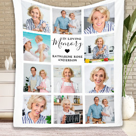 葬儀エレガント記念11パーソナライズされた写真 フリースブランケット