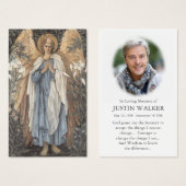 葬儀エンジェル受胎告知祈りの言葉共感カード (正面&裏面)