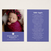 葬儀エンジェル白歌写真ブックマーク (正面&裏面)