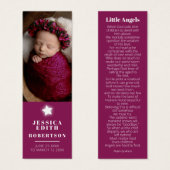 葬儀エンジェル白歌写真ブックマーク (正面&裏面)