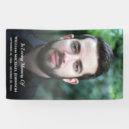 葬儀カスタムの写真の愛の記憶の喪失 横断幕 (横)