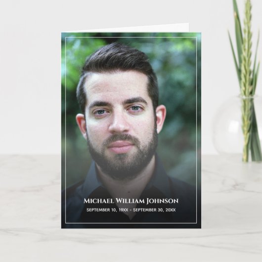 葬儀カスタム写真死別悔やみや弔慰記念碑 サンキューカード (正面)