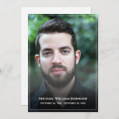 葬儀カスタム写真死別悔やみや弔慰記念碑 サンキューカード (正面/裏面)