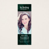 葬儀カスタム記念ブックマークエメラルドグリーン (正面)