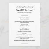 葬儀カスタム記念写真台 プログラム (裏面)