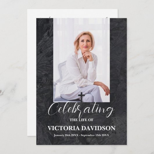 葬儀カスタム記念写真台 プログラム (正面/裏面)