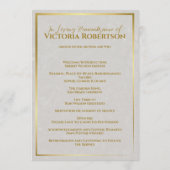 葬儀カスタム記念写真台 プログラム (裏面)