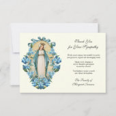 葬儀カトリックヴァージンメアリー弔意 サンキューカード (正面)