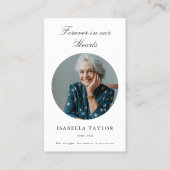 葬儀カトリック十字写真祈りの言葉カード 名刺 (正面)