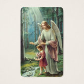 葬儀カトリック神の天使の祈りの言葉同情カード (正面)