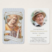 葬儀カトリック聖ガブリエル祈りの言葉共感カード (正面&裏面)