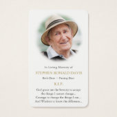 葬儀カトリック聖ガブリエル祈りの言葉共感カード (裏面)