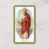 葬儀カトリック聖パウロ祈りの言葉同情カード 名刺 (正面)