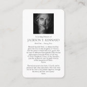 葬儀カトリック聖ペテロ祈りの言葉同情カード 名刺 (裏面)