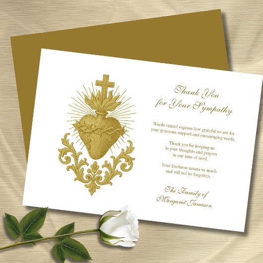 葬儀カトリック追悼式 サンキューカード