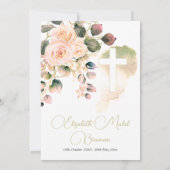 葬儀クリスチャンフローラエレガントバラ 招待状 (裏面)