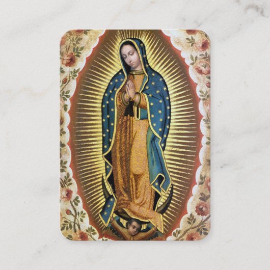葬儀グアダルーペスペインの祈りの言葉共感表 名刺 (正面)
