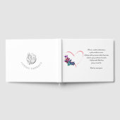 葬儀ゲストブックのハートと花。 ゲストブック (全面)