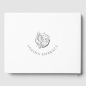 葬儀ゲストブックのハートと花。 ゲストブック (裏面)