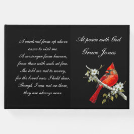 葬儀ゲストブックレッド（鳥）ショウジョウコウカンチョウ ゲストブック