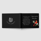 葬儀ゲストブックレッド（鳥）ショウジョウコウカンチョウ ゲストブック (全面)