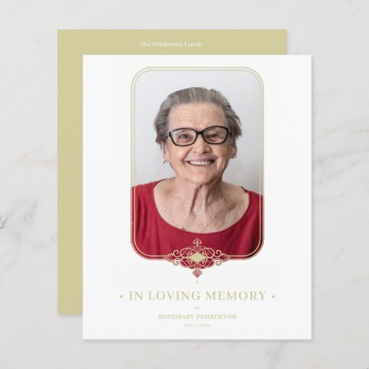 葬儀ゴールデンエフェクト装飾レース効果写真 (正面/裏面)