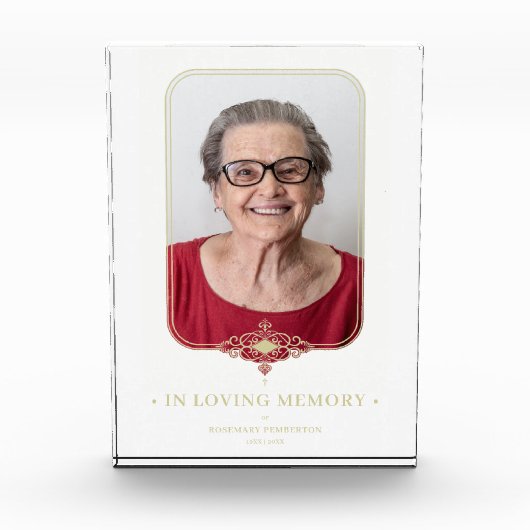 葬儀ゴールデンエフェクト装飾レース効果写真 フォトブロック (正面)