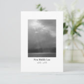 葬儀サンキューカードカスタムと写真付き(ポートレート) サンキューカード (スタンド正面)