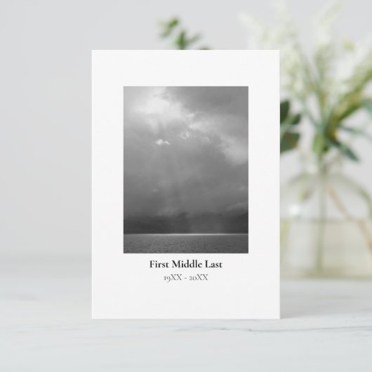 葬儀サンキューカードカスタムと写真付き(ポートレート) サンキューカード (スタンド正面)