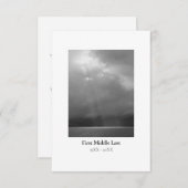 葬儀サンキューカードカスタムと写真付き(ポートレート) サンキューカード (正面/裏面)