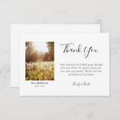 葬儀サンキューカードカスタム2022年撮影 サンキューカード (正面/裏面)