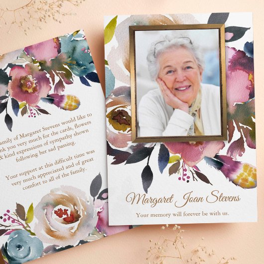 葬儀サンキューカードダスティブルー&ミスティバラ1 招待状