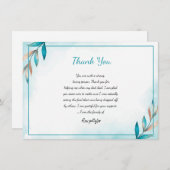 葬儀サンキューカードテンプレート サンキューカード (正面/裏面)