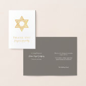 葬儀サンキューカードデビッドの金箔星 箔カード (ディスプレー)