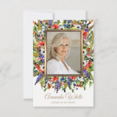 葬儀サンキューカード小 |フォレストの花模様 サンキューカード (正面)