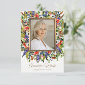 葬儀サンキューカード小 |フォレストの花模様 サンキューカード (スタンド正面)