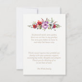 葬儀サンキューカード小 |フォレストの花模様 サンキューカード (裏面)