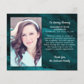 葬儀サンキューカード悔やみや弔慰フォトマーブル (正面)