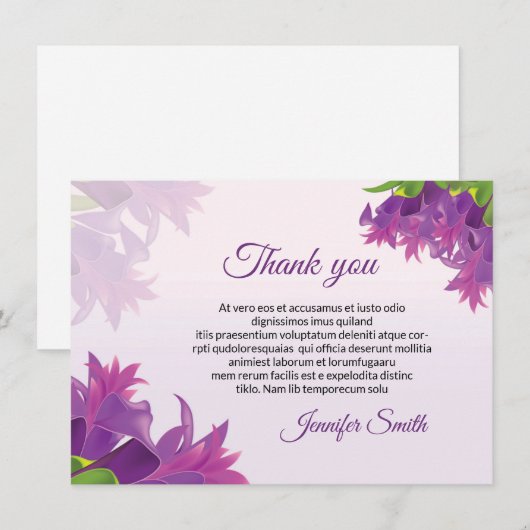 葬儀サンキューカード (正面/裏面)