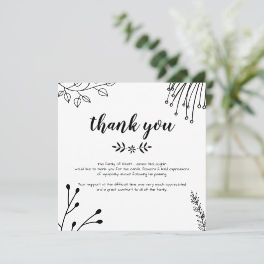 葬儀サンキューカード (スタンド正面)