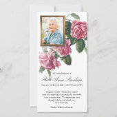 葬儀サンキューカード |お茶のバラ&写真 サンキューカード (正面)