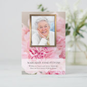 葬儀サンキューカード |かわいらしピンク牡丹5 サンキューカード (スタンド正面)