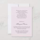 葬儀サンキューカード |かわいらしピンク牡丹5 サンキューカード (裏面)