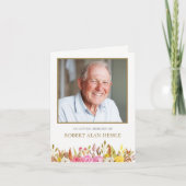 葬儀サンキューカード |のエレガント花模様 サンキューカード (正面)